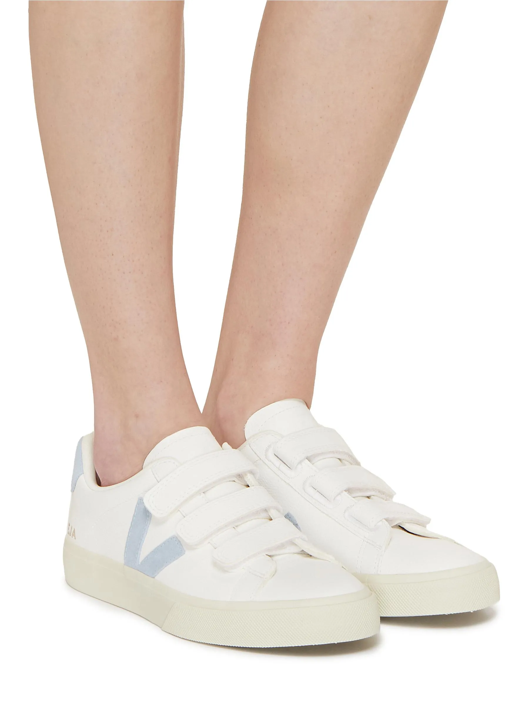 -----------VEJA ---- ------------ ----Recife Chromefree Leather Velcro Sneakers --