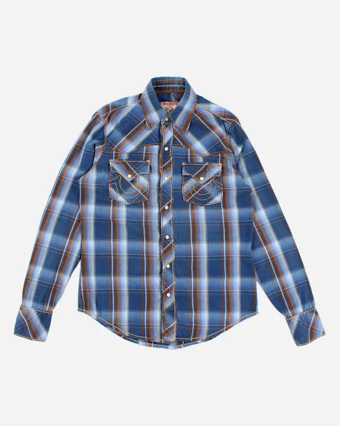 00s True Religion Plaid Western Shirt - M