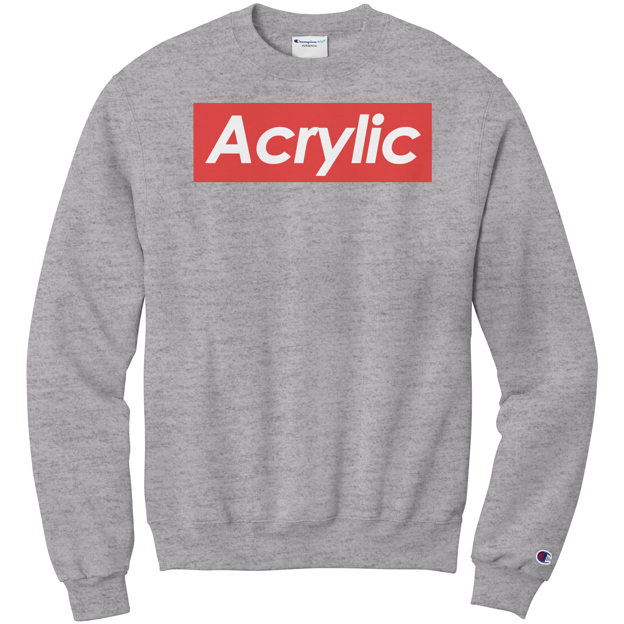 Acrylic Supreme-Themed Sweatshirts