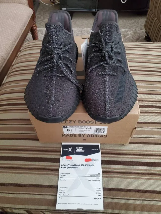 Adidas Yeezy Boost 350 V2 Static Black (Reflective)