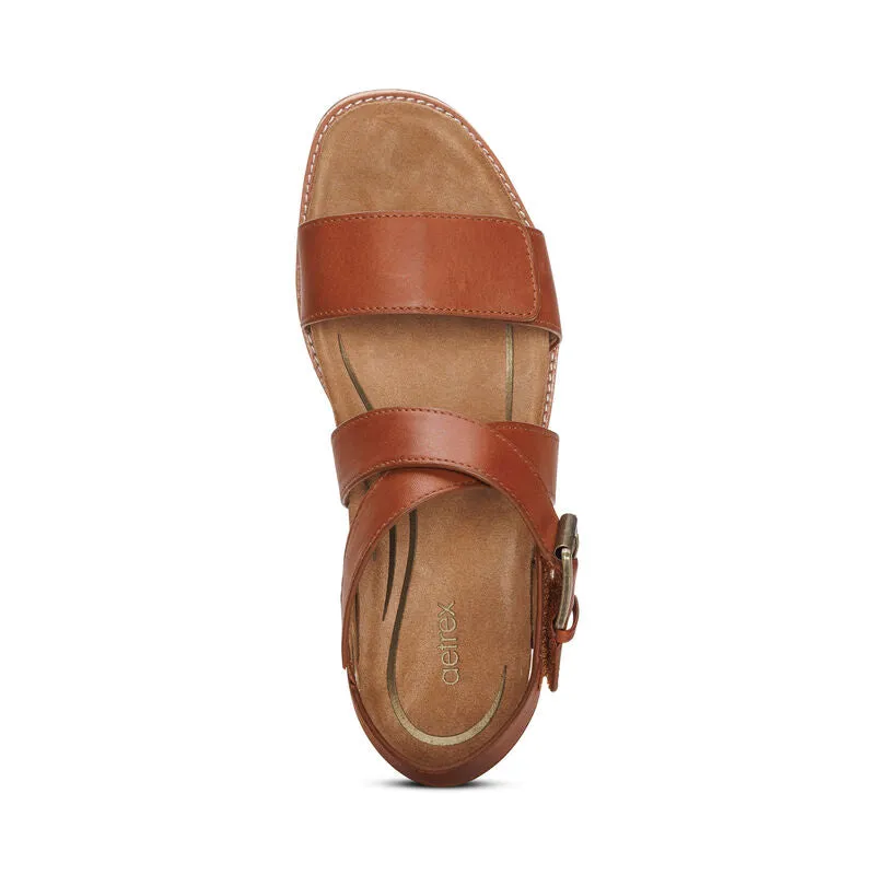 Aetrex Kristin Cognac Women's Sandal