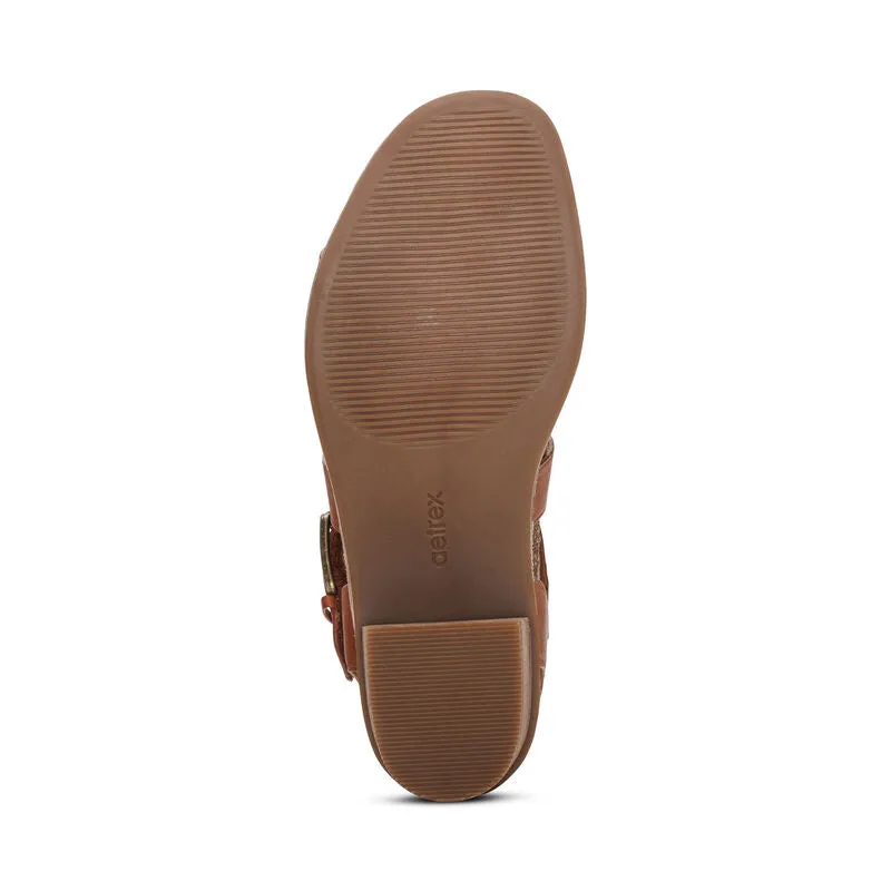 Aetrex Kristin Cognac Women's Sandal