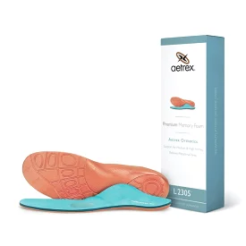 Aetrex Men's L2305M Premium Memory Foam Orthotics W/ Metatarsal Support