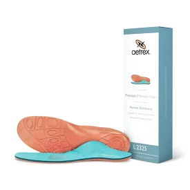 Aetrex Men's L2325M Premium Memory Foam Posted Orthotics W/ Metatarsal Support