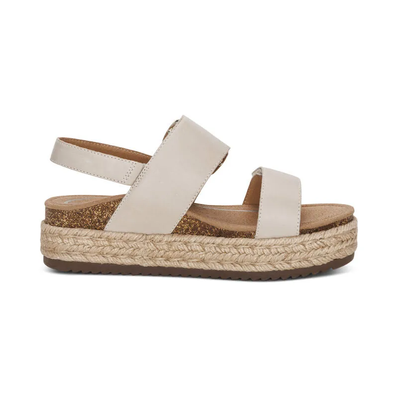 Aetrex Vania Platform Cream Women's Sandal