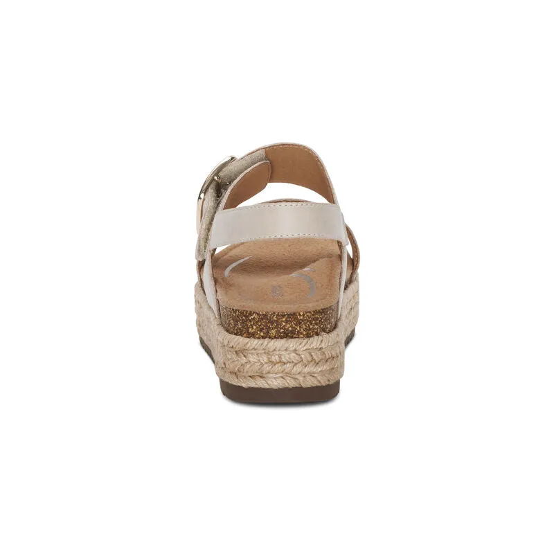 Aetrex Vania Platform Cream Women's Sandal