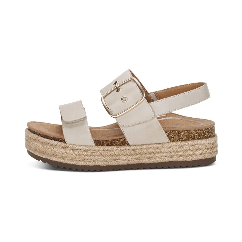 Aetrex Vania Platform Cream Women's Sandal