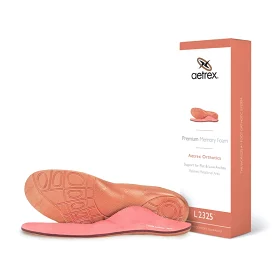 Aetrex Women's L2325W Premium Memory Foam Posted Orthotics W/ Metatarsal Support