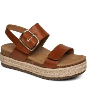 Aetrex Women's Vania Platform Sandal In Cognac