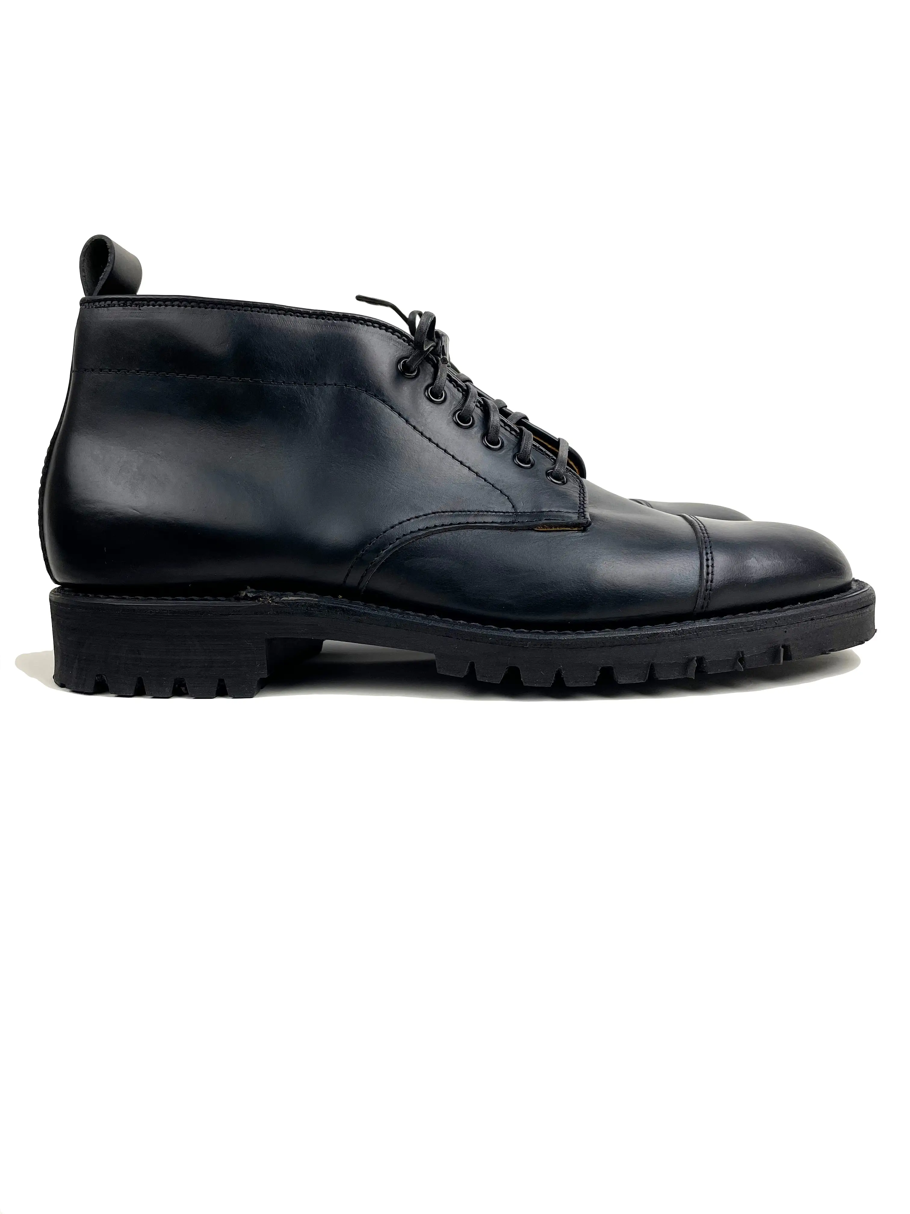 Alden Black Chromex Cap Toe Chukka on Heavy Lug Sole