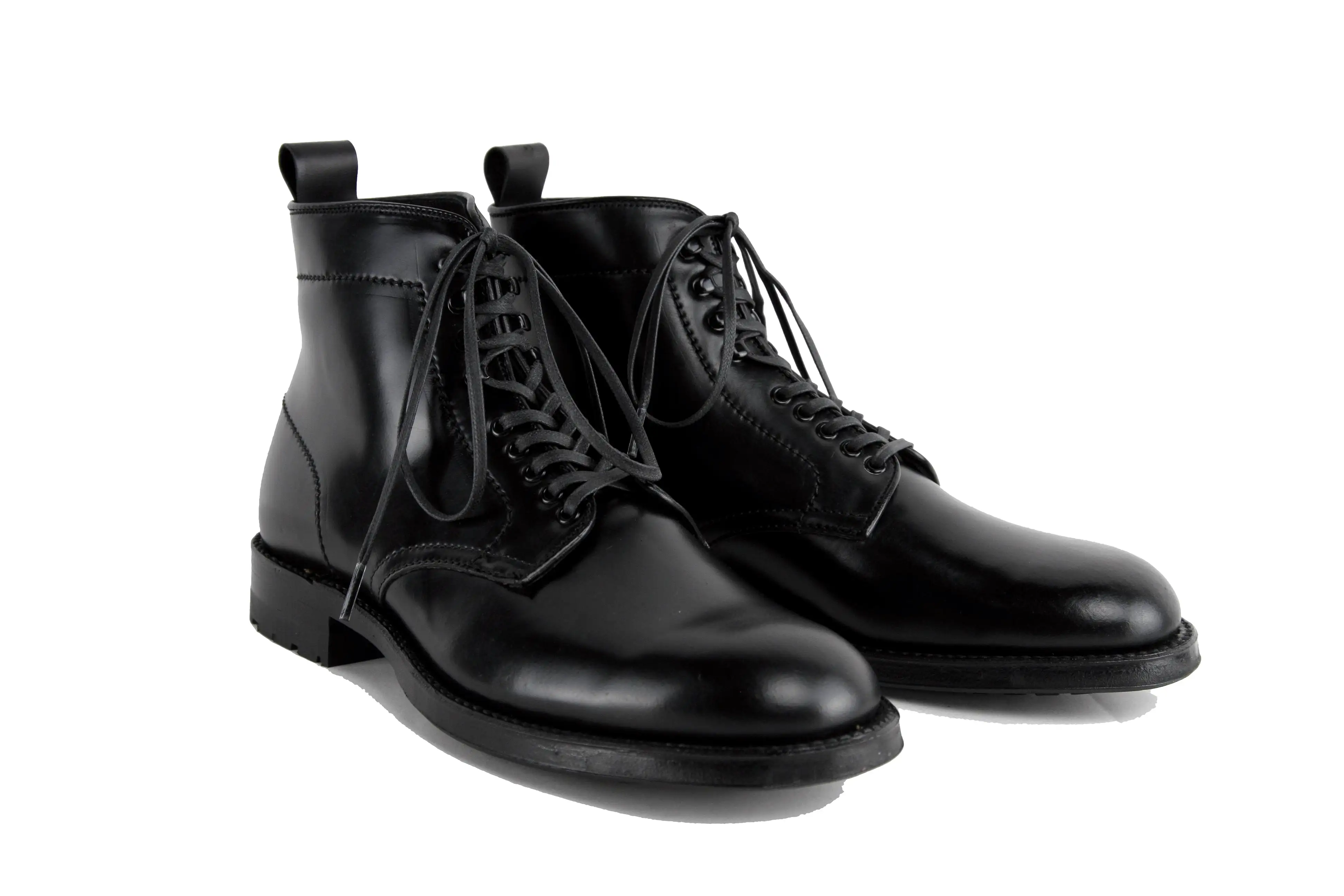 Alden Black Cordovan Navy Boot on Commando Sole