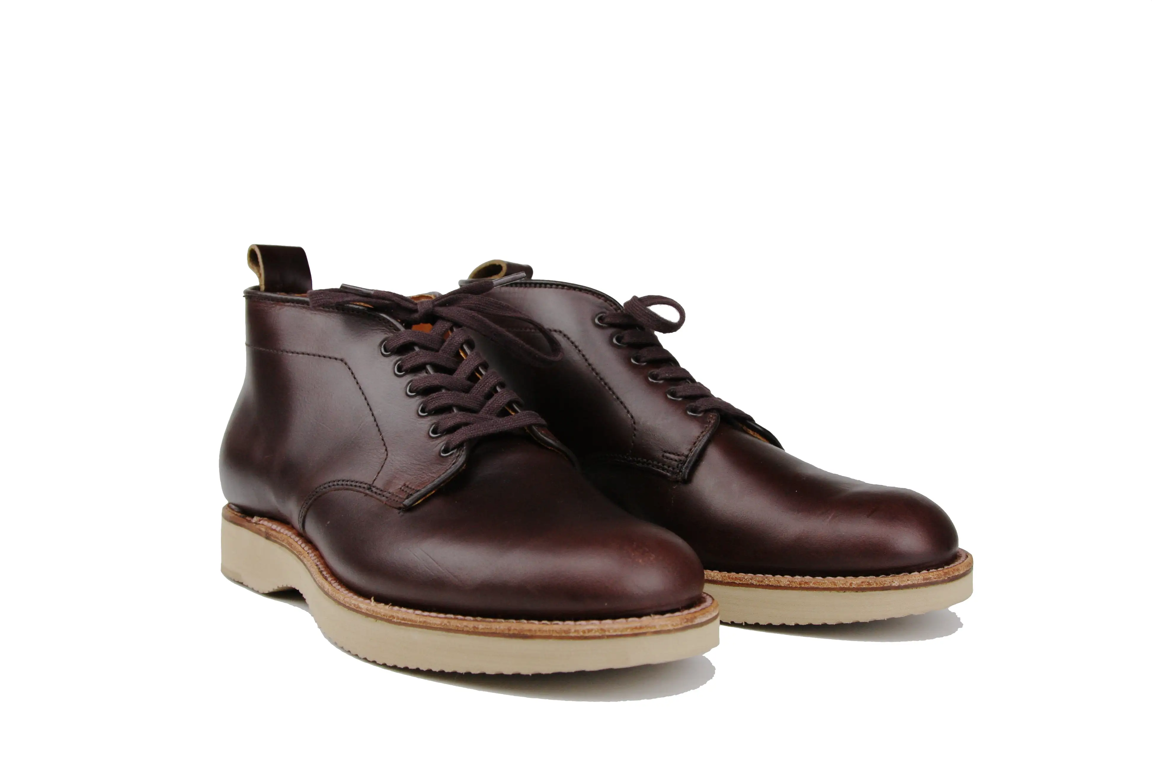 Alden Brown Chromexcel Plain Toe 6-Eye Chukka on Wedge Sole