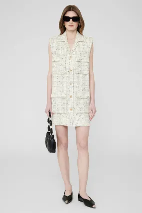 Alden Dress - Cream And Black Tweed