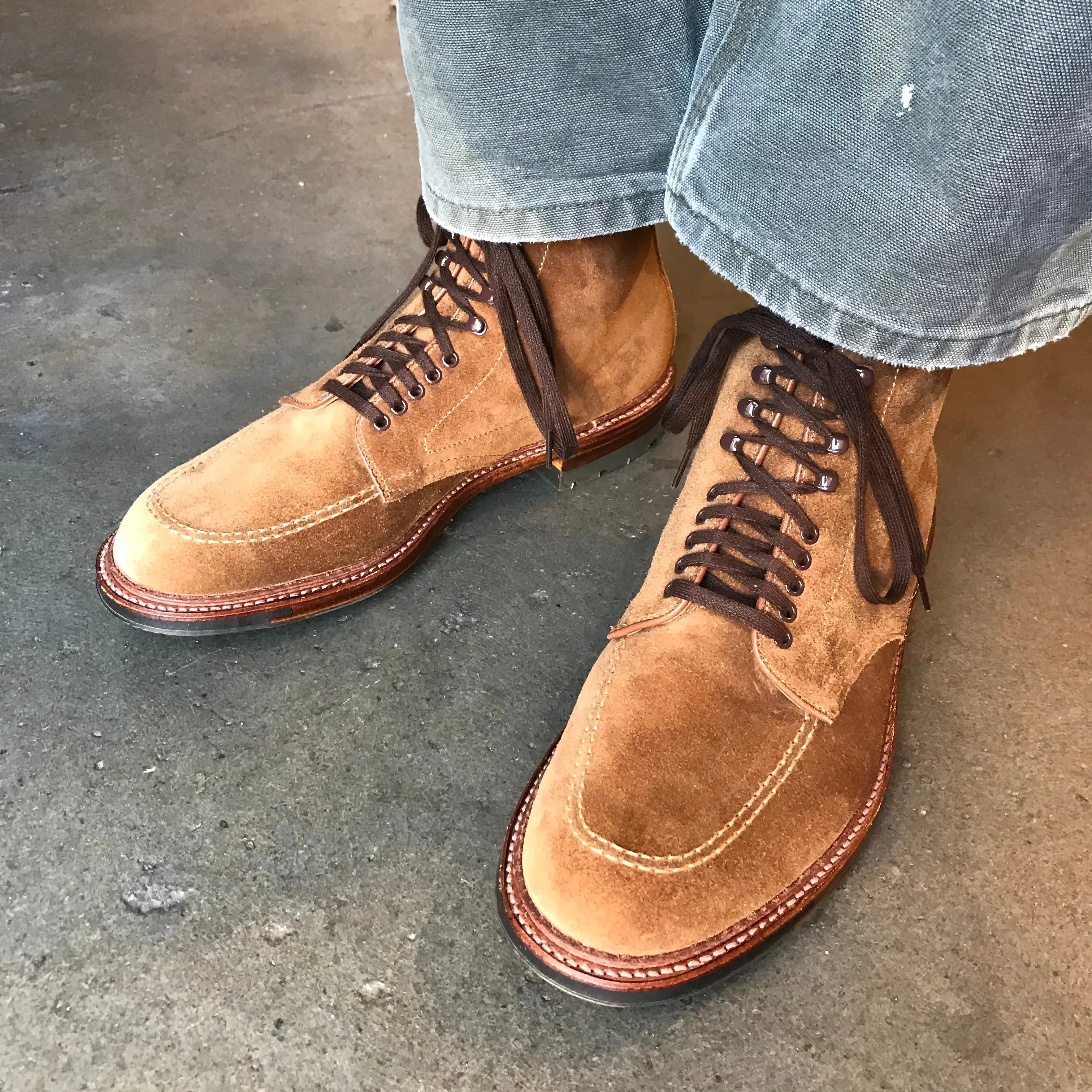 Alden Indy Workboot Snuff Suede with Commando Sole