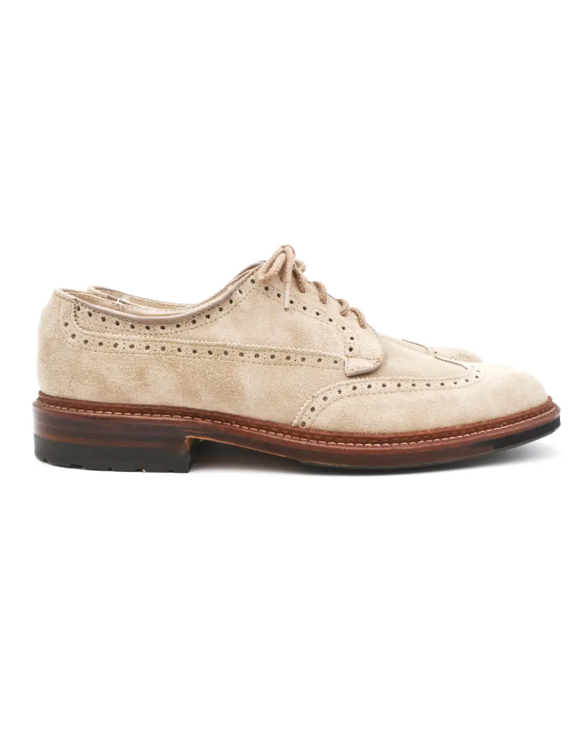 Alden Milkshake Suede Short Wing Blutcher