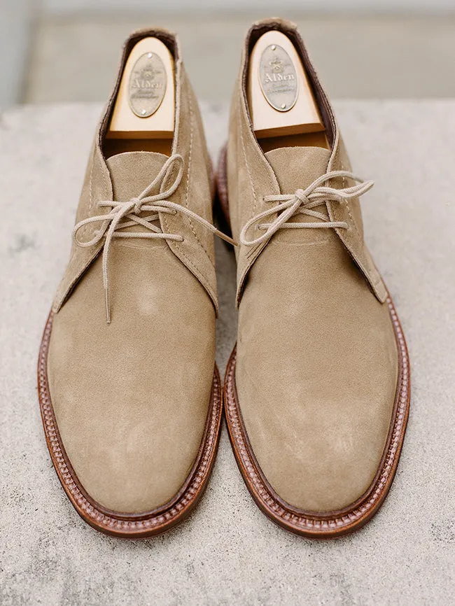 Alden Tan Suede Unlined Chukka Boot