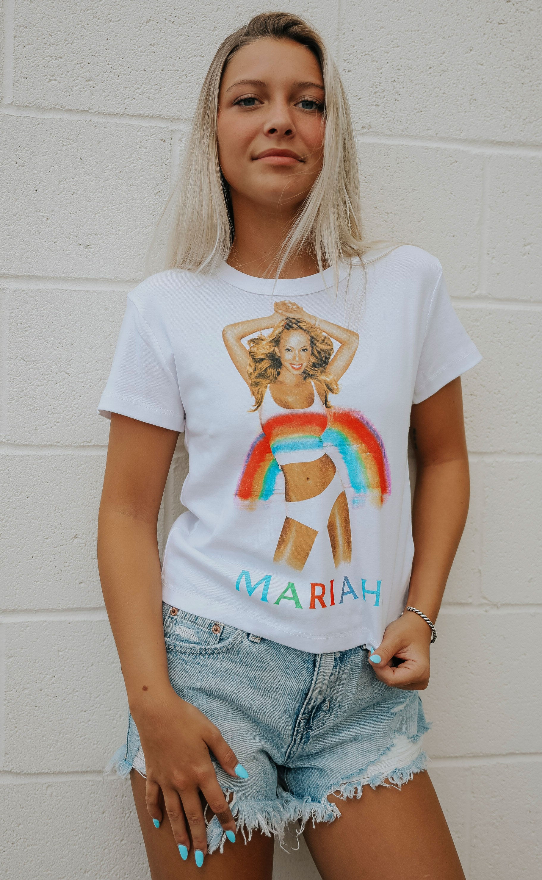 daydreamer: mariah carey rainbow shrunken tee