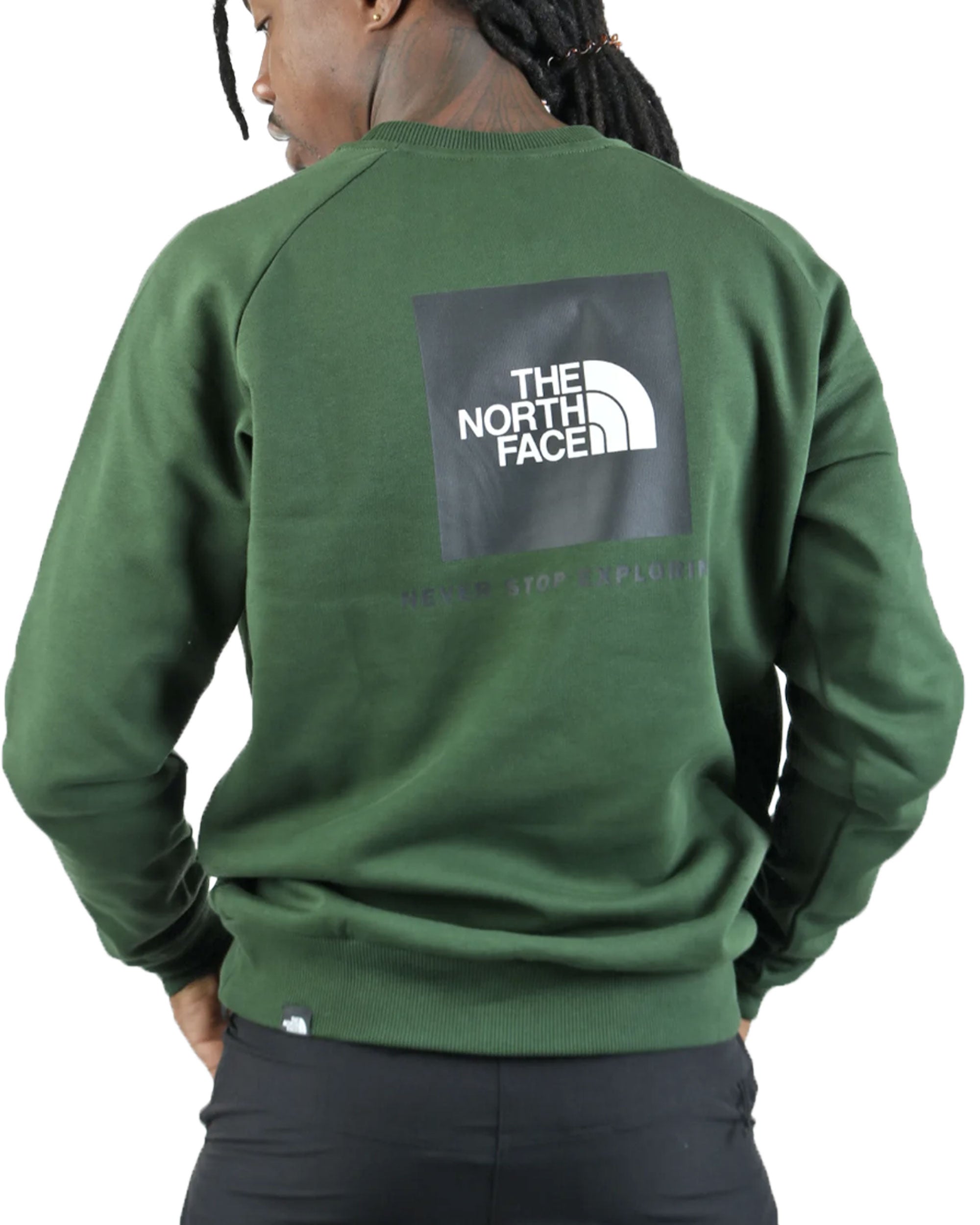 Felpa Uomo The North Face Raglan Redbox Crew Pine