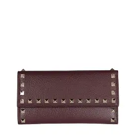 Flap Continental Rockstud Wallet , Rubin