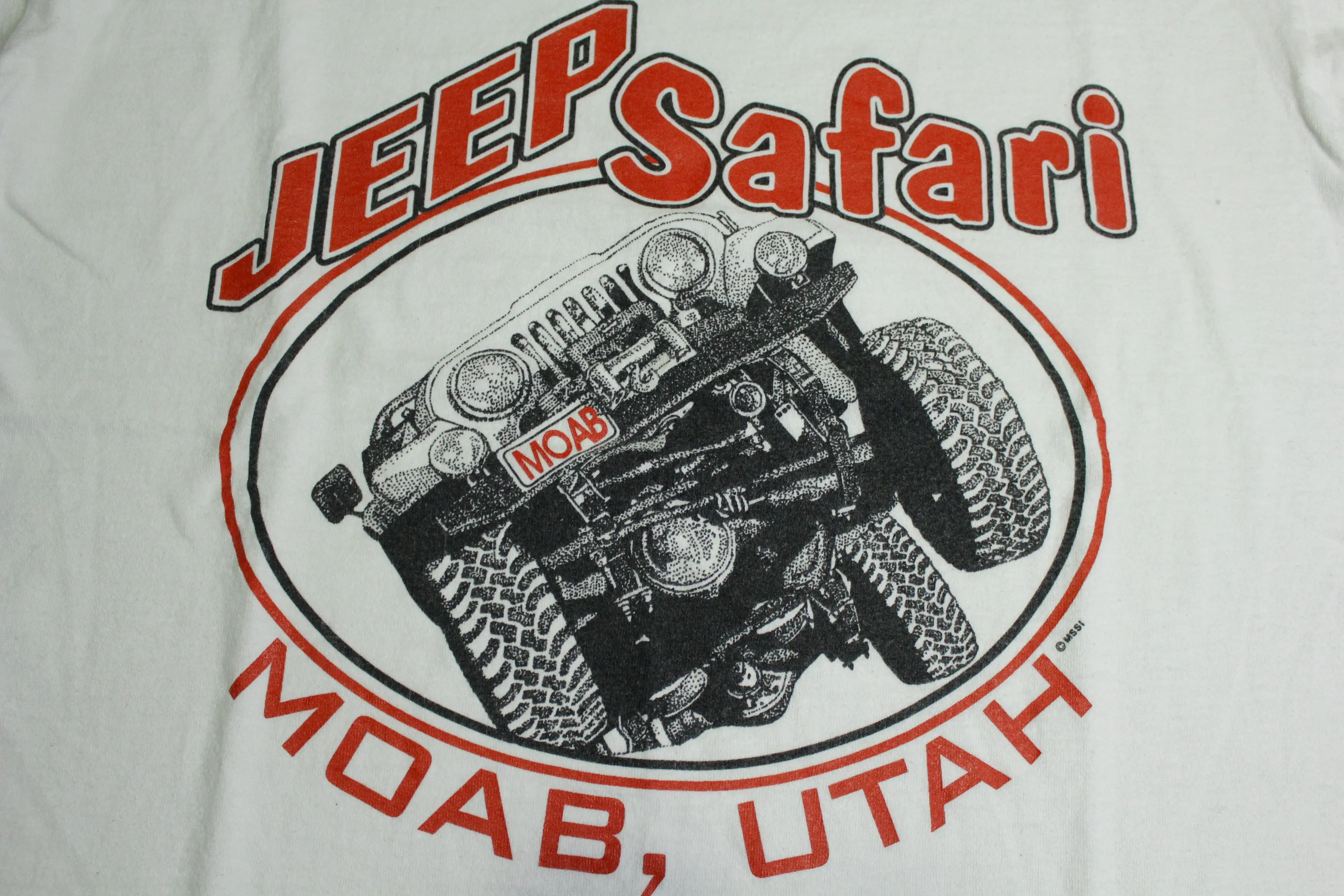 Jeep Wrangler Safari Moab Utah 4x4 Wheeling Vintage FOTL USA T-Shirt