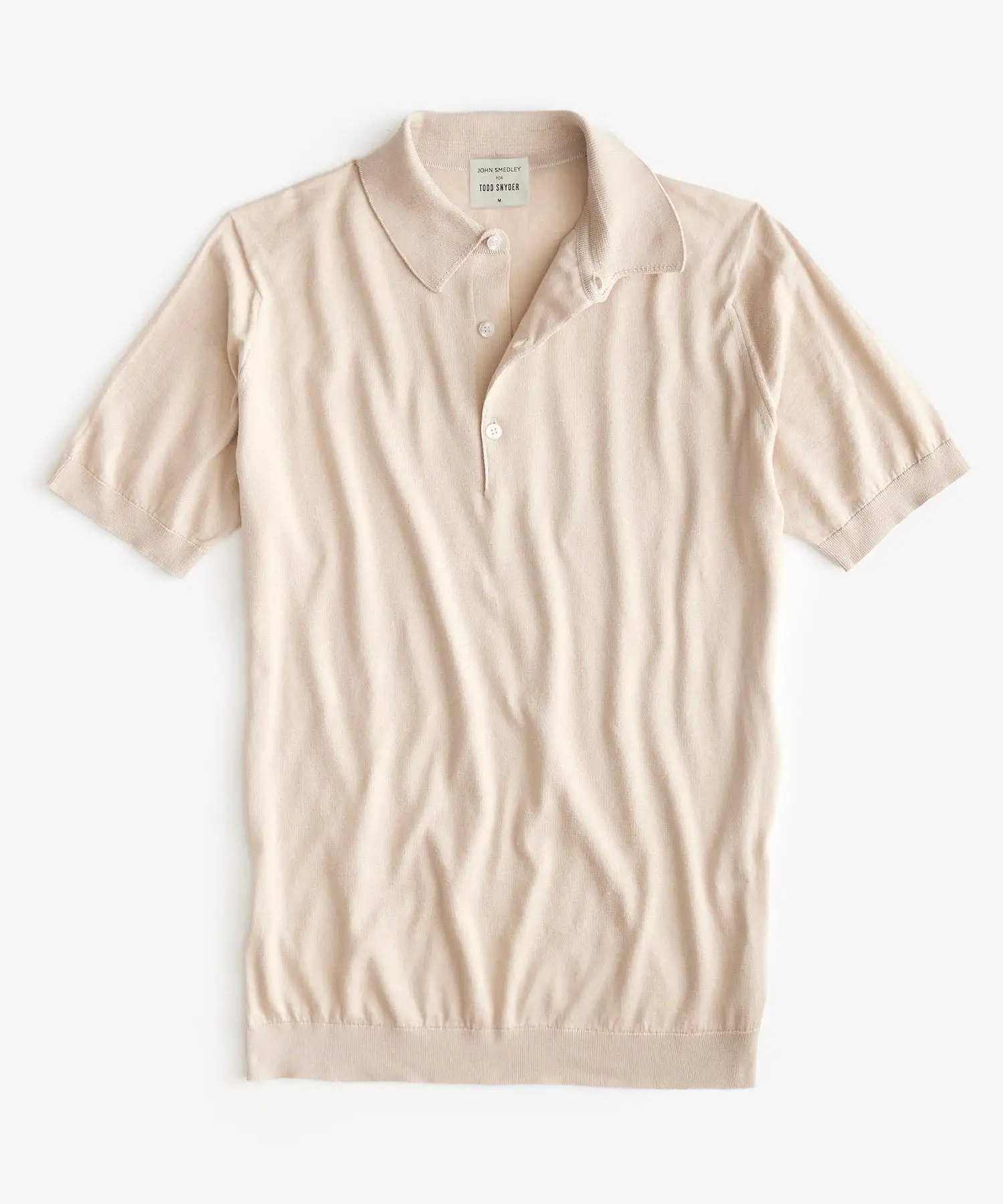 John Smedley x Todd Snyder Adrian Polo in Almond