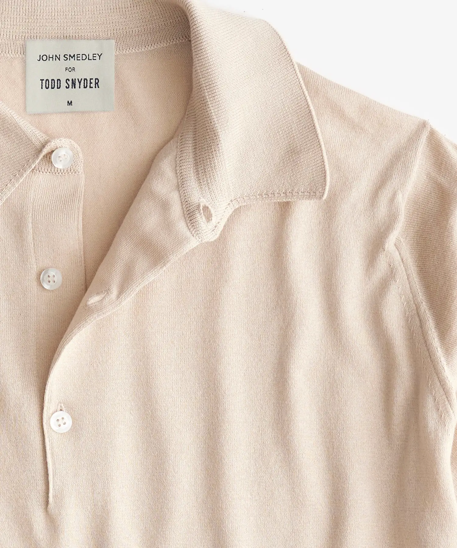 John Smedley x Todd Snyder Adrian Polo in Almond