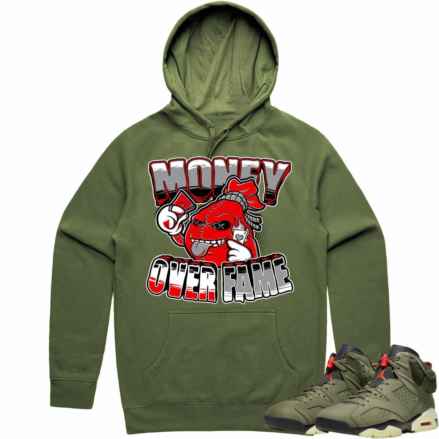 Jordan 6 Cactus Jack 6s Hoodie to Match - RED MOF