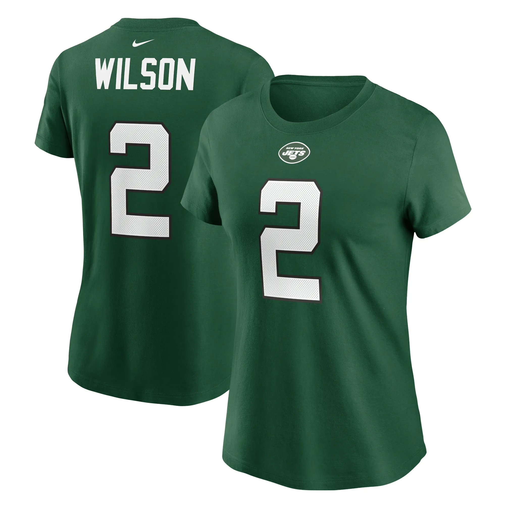 Lids Women's Nike Zach Wilson Green New York Jets Player Name & Number T-Shirt