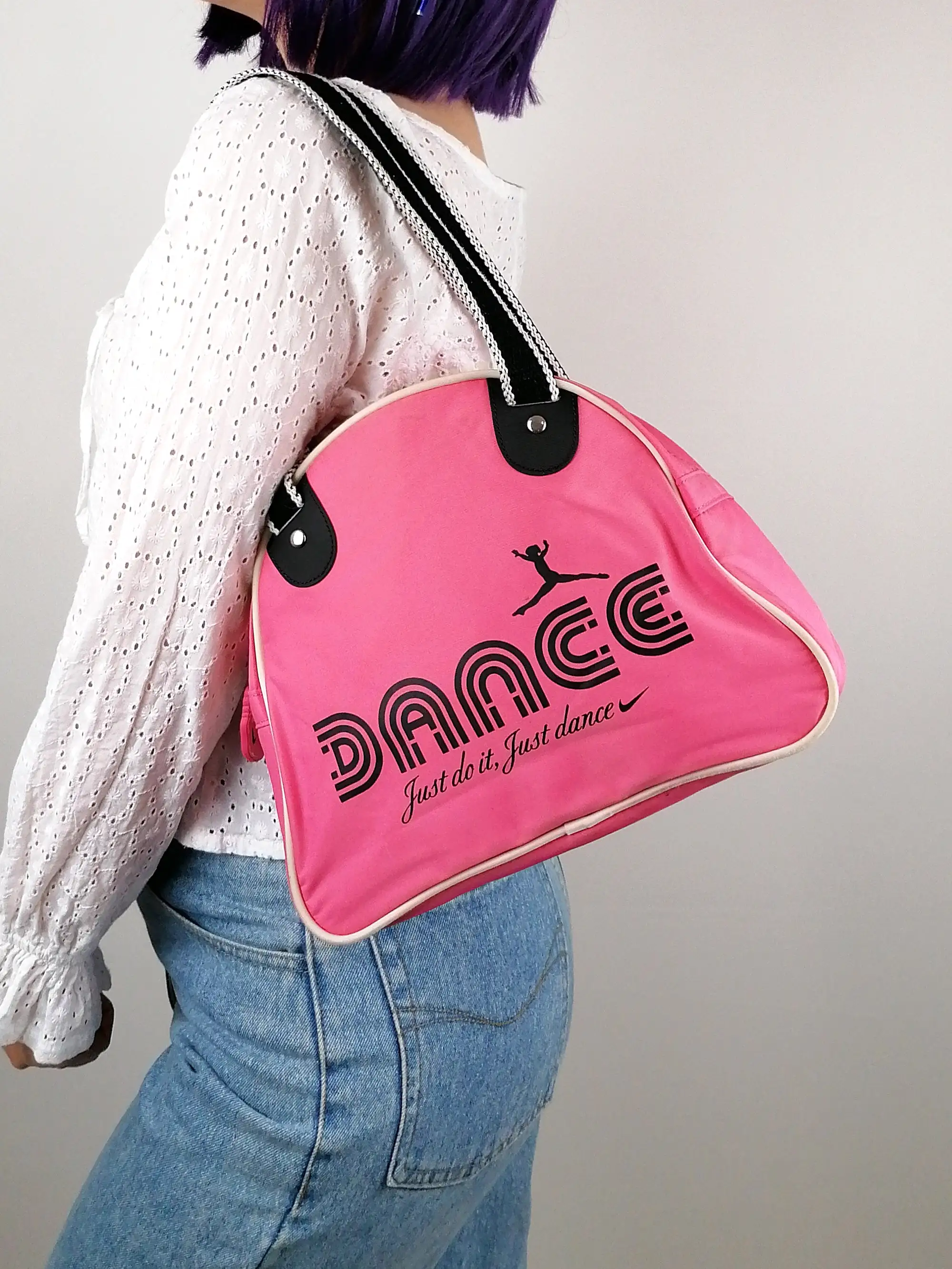 NIKE Vintage 90's Y2K Just Dance Small Pink Bag