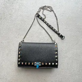 Rockstud Grained WOC, Black