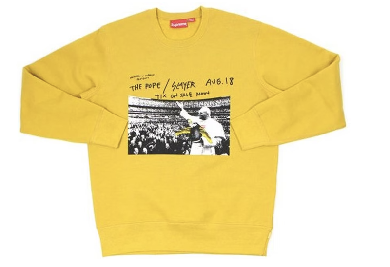 Supreme Antihero Pope Crewneck Mustard