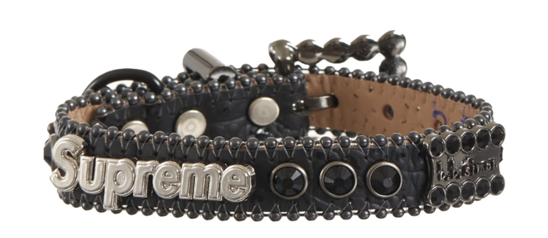 Supreme B.B. Simon Studded Dog Collar Black