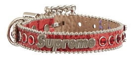 Supreme B.B. Simon Studded Dog Collar Red