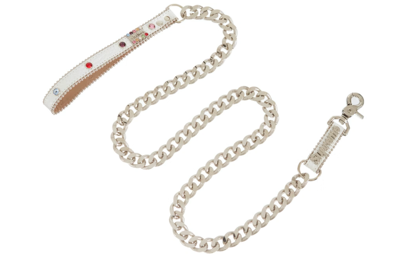 Supreme B.B. Simon Studded Dog Leash White