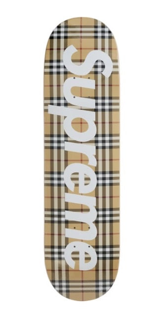 Supreme Burberry Skateboard Deck Beige