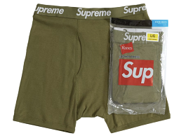 Supreme Hanes Boxer Briefs (2 Pack) Olive