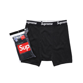 Supreme Hanes Boxer Briefs (4 Pack) Black