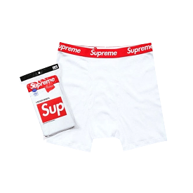 Supreme Hanes Boxer Briefs (4 Pack) White