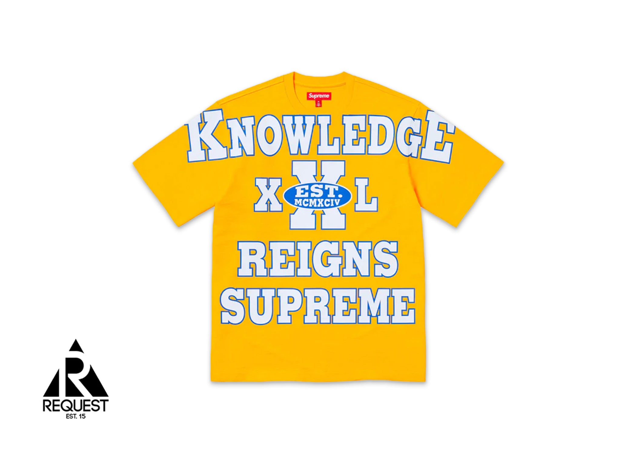 Supreme Overprint Knowledge S/S Top Gold