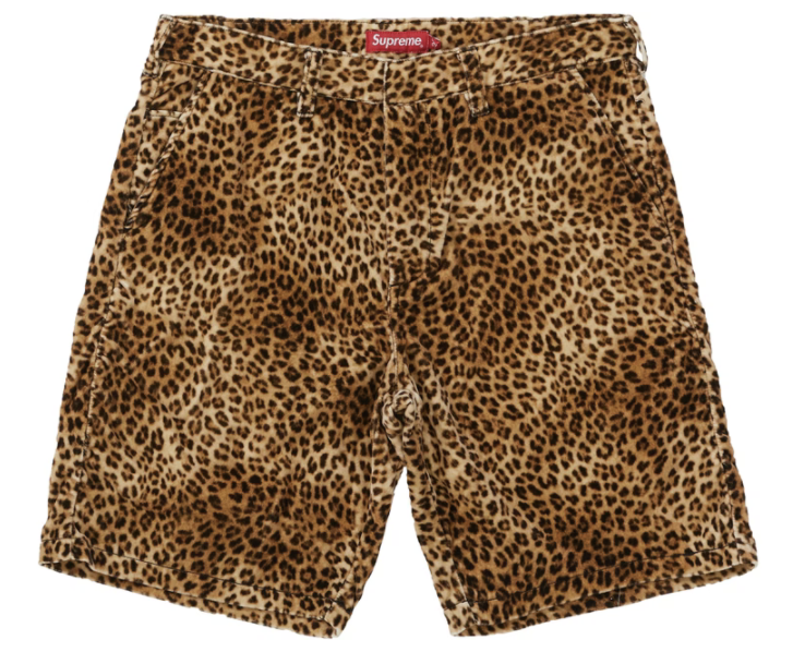 Supreme Velvet Work Short Leopard