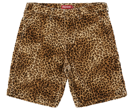 Supreme Velvet Work Short Leopard