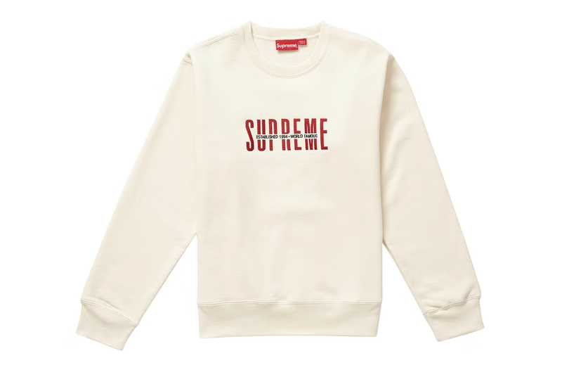 Supreme World Famous Crewneck Natural