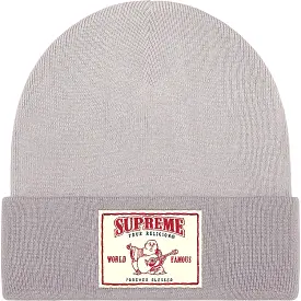 Supreme/True Religion Beanie (Light Grey)