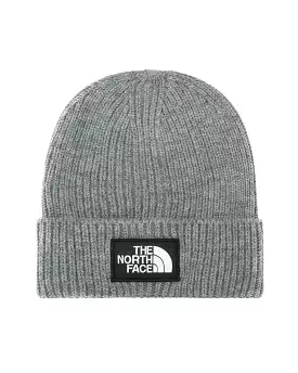 The North Face Logo Box Cuffed Beanie Grigio