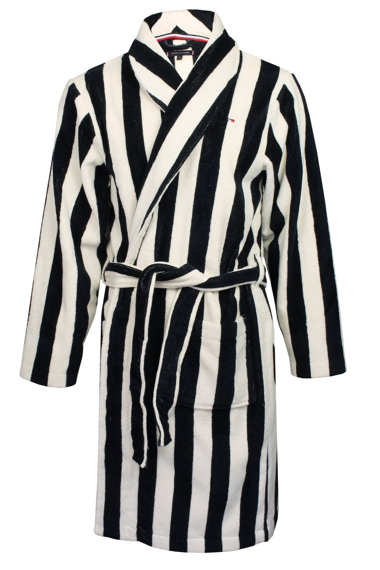 Tommy Hilfiger Mens XL Stripe Towelling Bath Robe