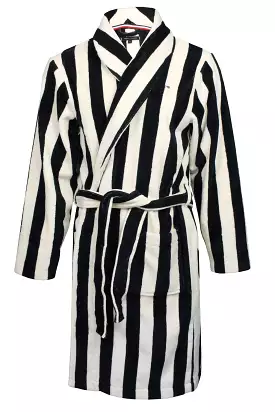 Tommy Hilfiger Mens XL Stripe Towelling Bath Robe