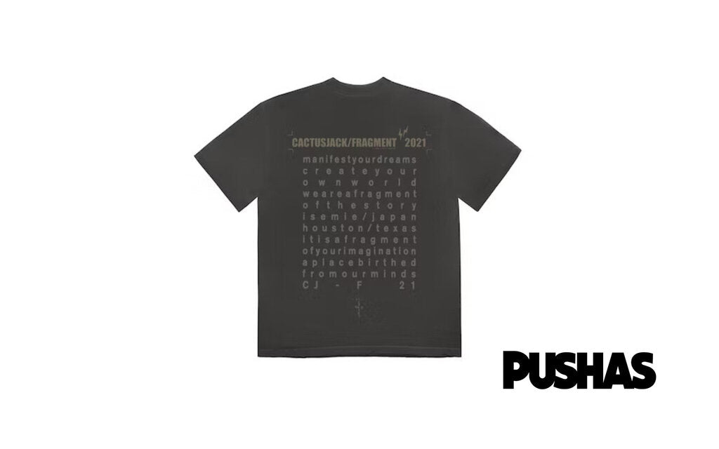 Travis Scott Cactus Jack x Fragment Create T-shirt 'Black' (2021)