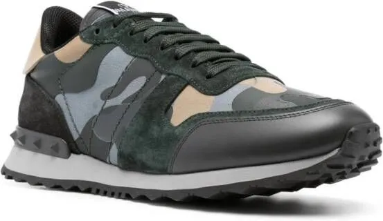 Valentino Garavani Camouflage Rockrunner low-top sneakers Blue