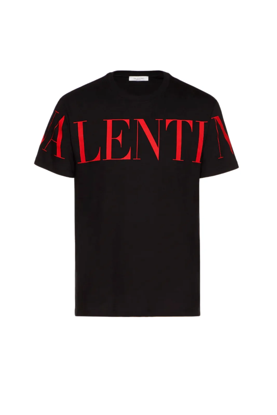 Valentino Garavani Logo Printed Crewneck Black T-Shirt