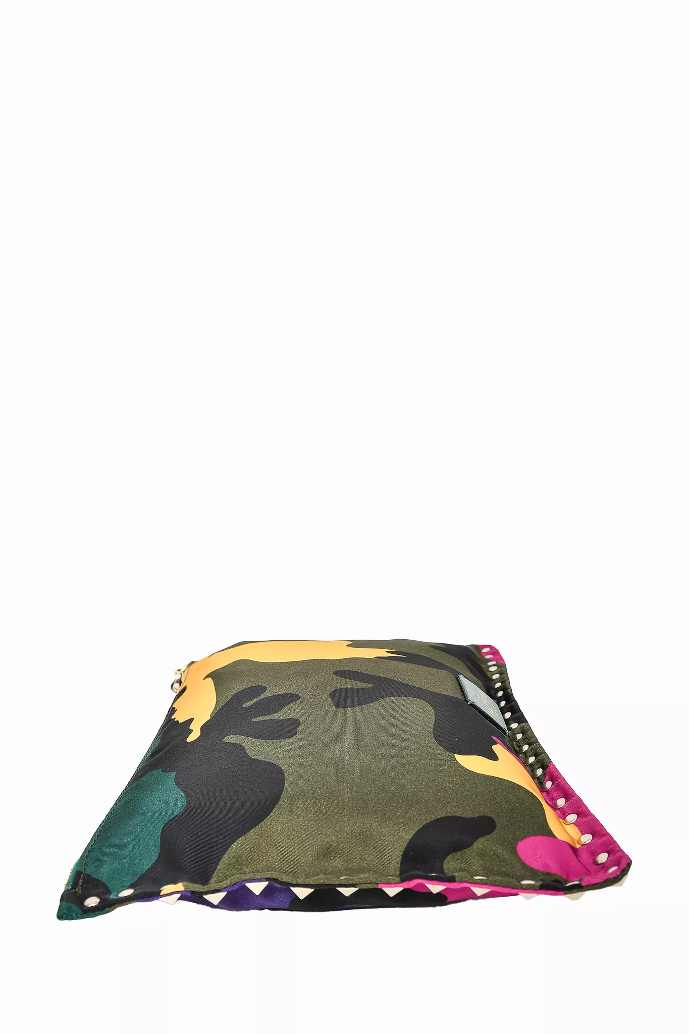 Valentino Nylon Multicolour Camouflage Rockstud Pouch